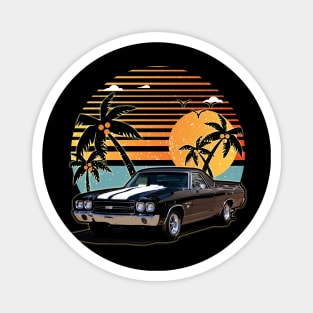 Chevrolet El Camino SS 1970 car sunset Magnet